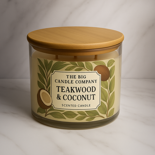 Teakwood & Coconut 3-Wick Candle